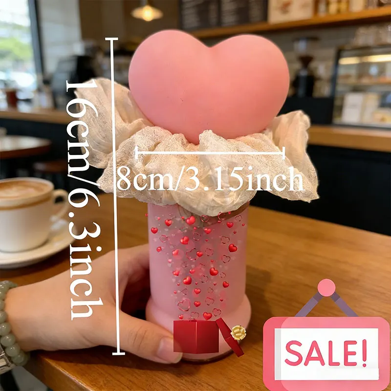 

Cute Pink Translucent Squishy Toy, Portable Stress Relief Accessory, Perfect Gift for Office Workers and Students