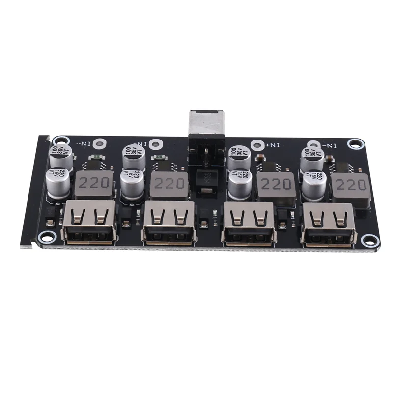 Módulo de carga rápida de 4 vías, placa de carga USB única para teléfono móvil, 12V24V a QC3.0, soporte de carga rápida para teléfono móvil