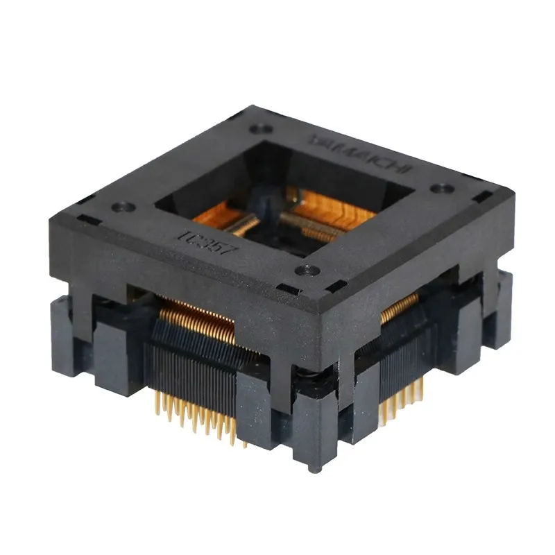 QFP128 IC SOCKET aging seat down pressure structure chip burning programmer socket adapter high temperature resistance 0.5mm