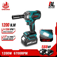 ONEVAN 1200N.M Torque Brushless Electric Impact Wrench 1/2\