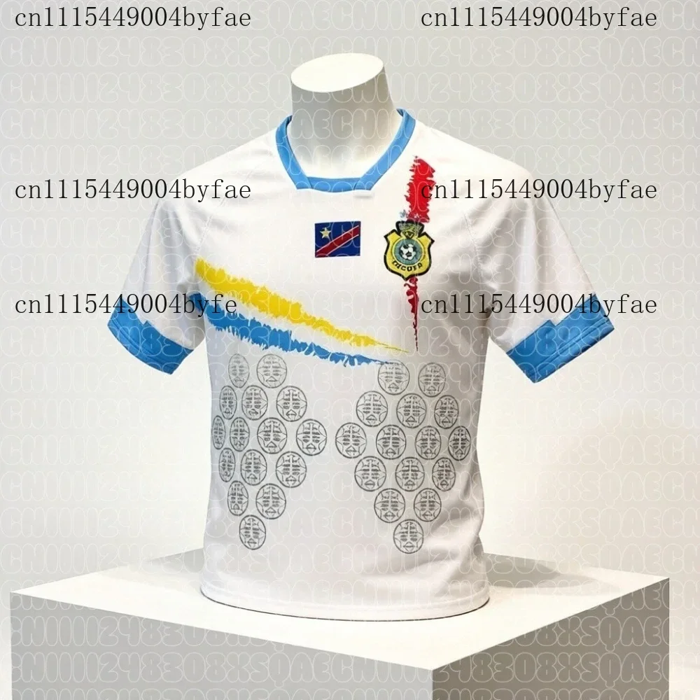 2026 Congo National Team Away Jersey, Short Sleeved, Thai Version Sports Football Jersey, on Field Training Family Matching Top