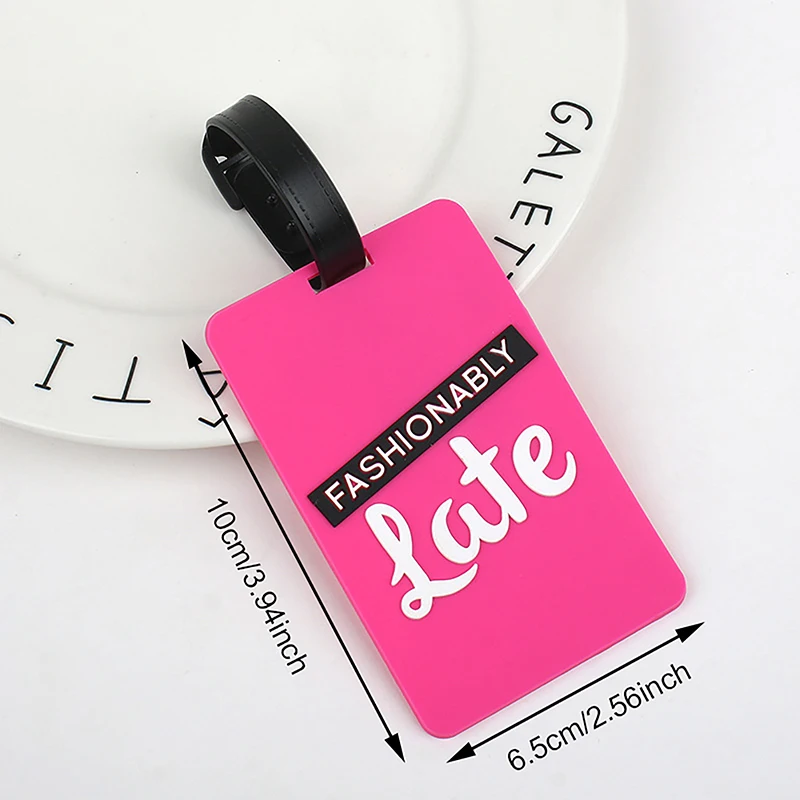 1PC Cute Travel Accessories Luggage Tags Suitcase Cartoon Style Silicon Portable Travel Label