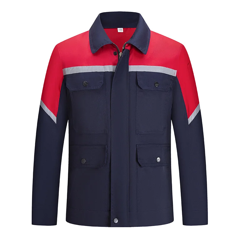 New Long-Sleeved Work Clothes Men's Suits Wear-Resistant Tops Auto Repair Welding Work Clothes Labor Protection Clothing Factory