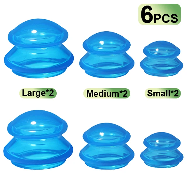 Grippopso 3/6 Stuks Cupping Kit voor Massage Therapie 3 Maten Siliconen Cupping Set voor Studio Huishoudelijke Cellulitis Gewrichtspijn Spier