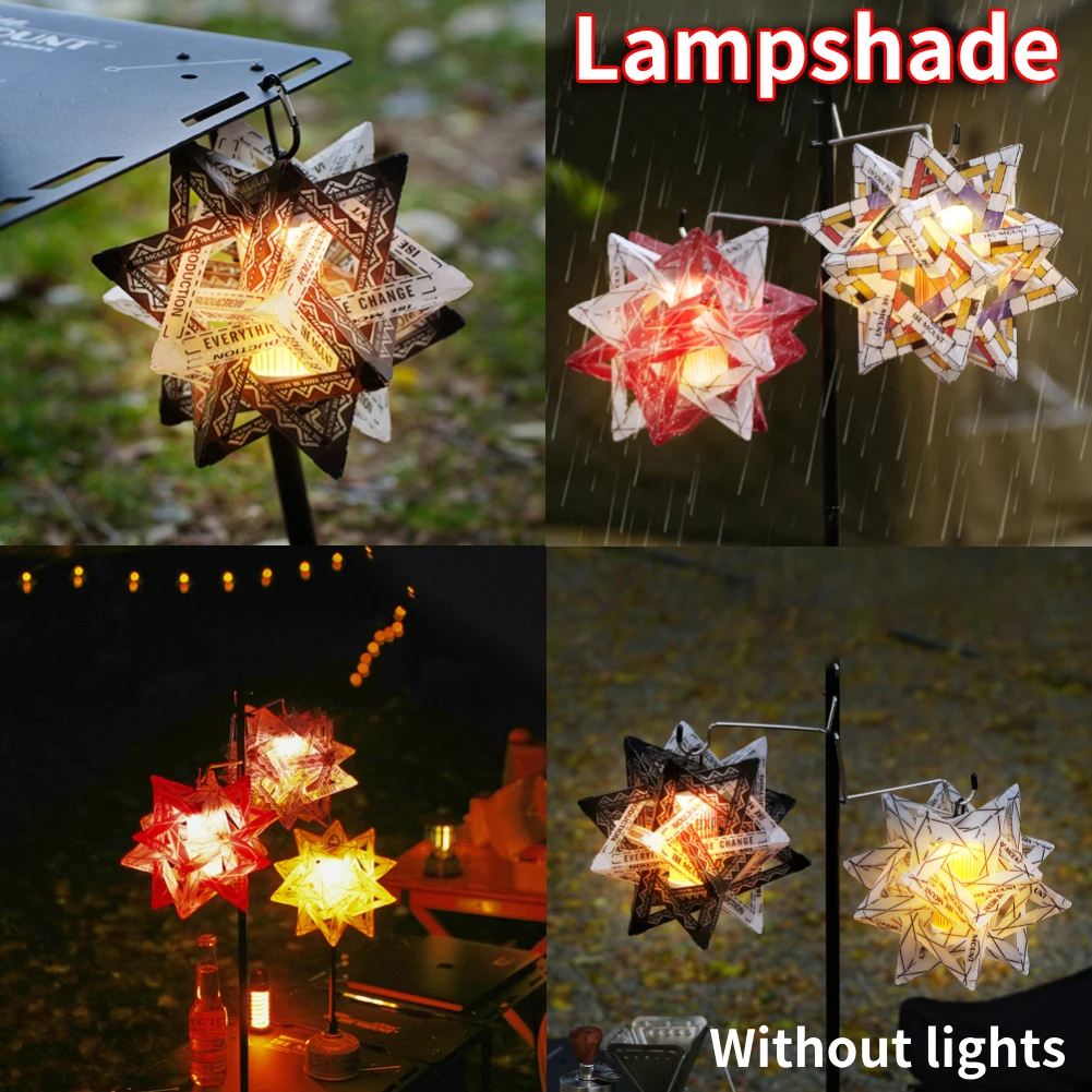 Portable Polar Star PP Board Lampshade Waterproof Polestar Camp Lamp Shade Hollow out Lamp Shade Ornament Lantern Accessories