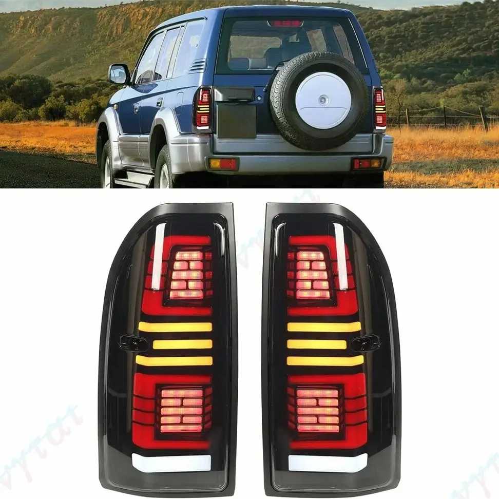 Paar LED Achterlichten Voor 1996-2002 Toyota Land Cruiser Prado 90 LC90 LC95 FJ90 Achterlicht Achterlicht Achterlicht richtingaanwijzer - afbeelding 2