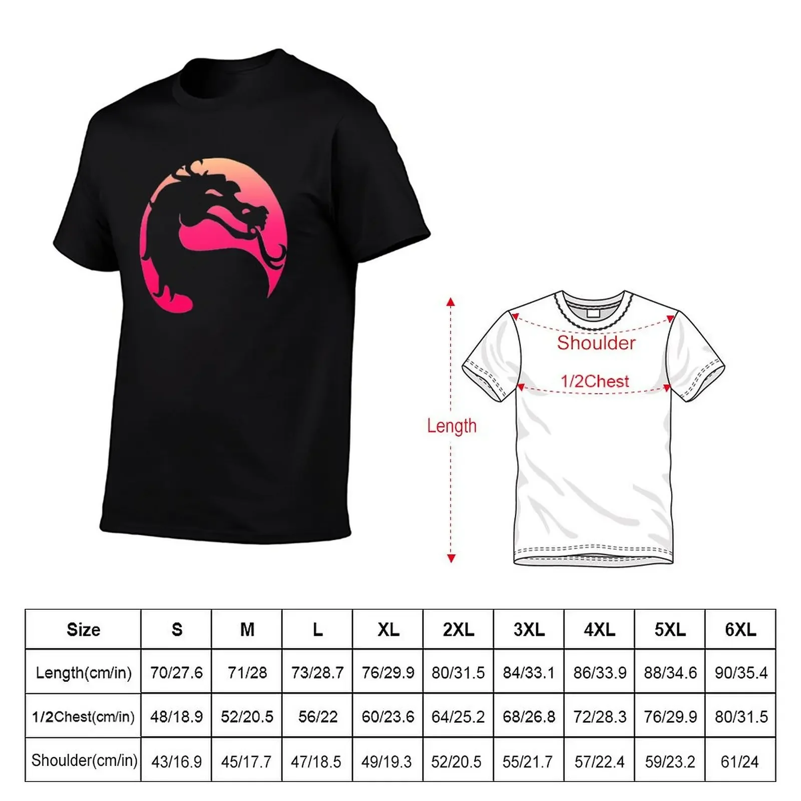 MORTAL KOMBAT / BIG PEACH T-Shirt Casual Streetwear Short Sleeve Tee(4XL 5XL 6XL No Shipping)