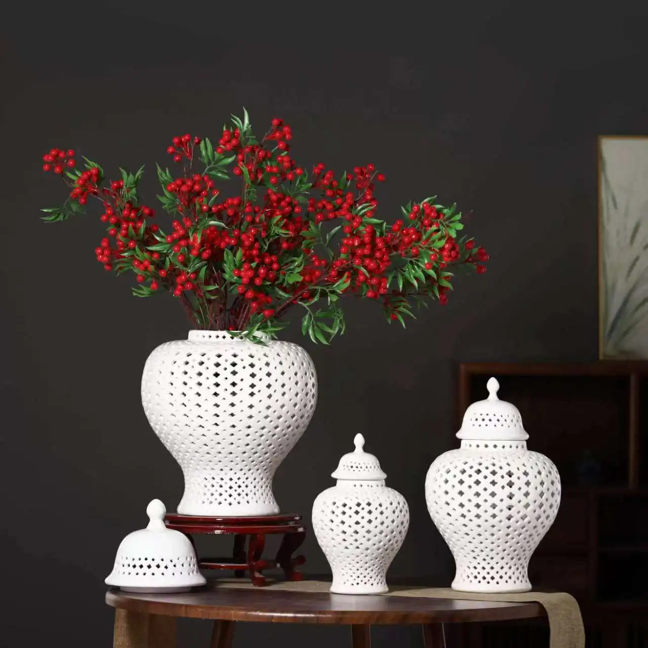 

Tank Ceramic Storage Tank Homestay Model House Home Desktop Flower Arranger
