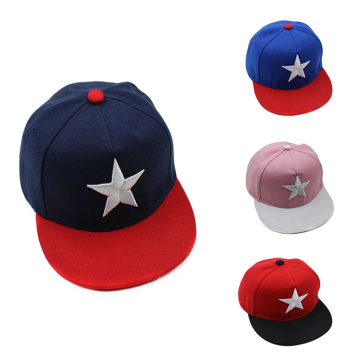 

Spring Summer Hat For Kids Summer Snapback Baseball Caps Outdoor Children Star Hats Casual Simple Embroidery Adjustable Sun Hat