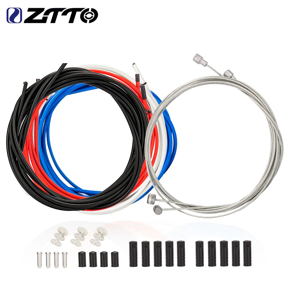 ZTTO Bicycle Brake Line Cable Hose Set MTB BMX Mountain Road Bike Line Pulling Control Disc Brake V Brake Wire Tube End Cap