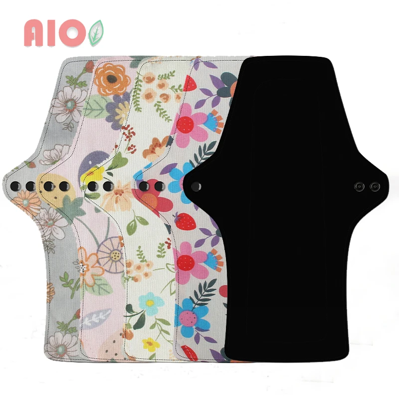 AIO 1Pcs 20*30cm Reusable Menstrual Pads Heavy Flow Washable Feminine Panty Liners Cotton Sanitary Pads Large Women Monthly Gask