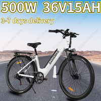 E-bike 500W Motor 36V15AH Lithium Battery Urban Commuter Electric Bike 27.5-inch Aluminum Alloy Frame Women's Electric Bicycle