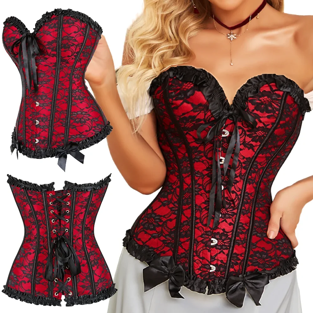 

Sexy Gothic Corsets Vintage Bustiers Tops Overbust Corset Belt Belly Slimming Women Waist Trainer Modeling Waist Cincher