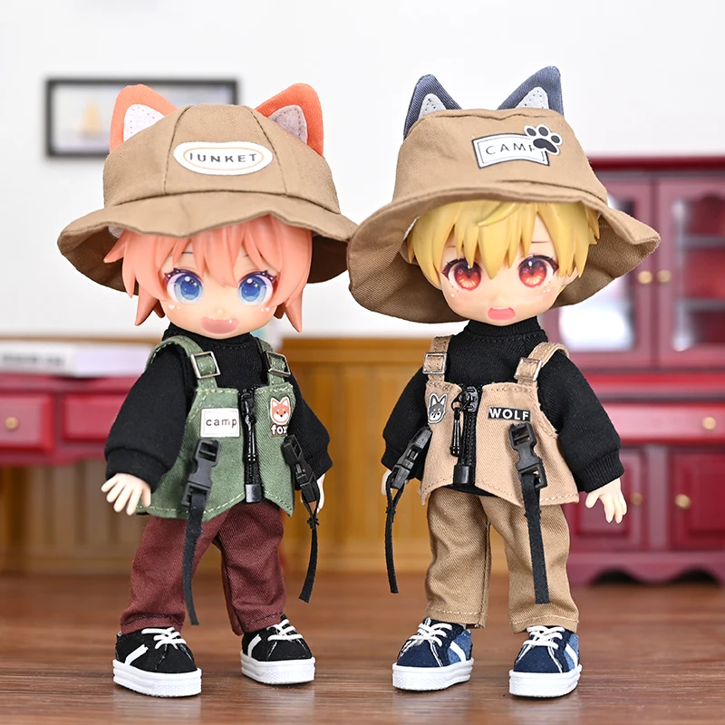 Ob11 ملابس دمى 1/12Bjd وولف فوكس ملابس التخييم Obitsu11 ملابس رياضية Ufdoll Gsc Top P9 هوديي مولي السراويل Ufdoll الملابس