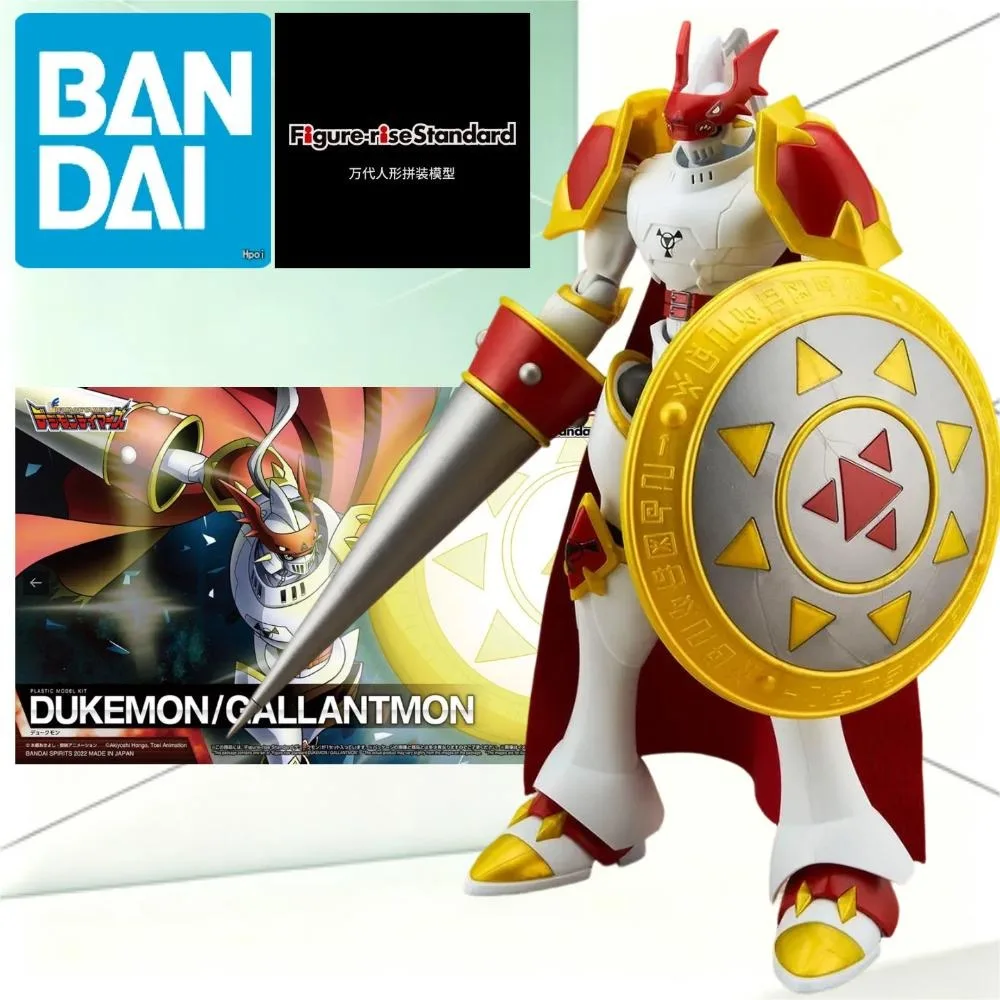 Bandai Figure‑rise‑Standard Dukemon Gallantmon Model Kit Knight‑Armor‑Decor‑Ornament Posable Hobby Collectible Desktop Display