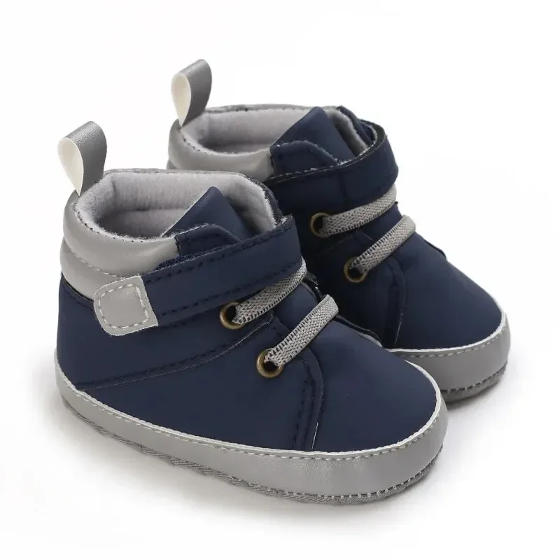 Tênis retrô de sola macia Meckior para bebê menino e menina, sapatos casuais para crianças, mid-top, primavera e outono