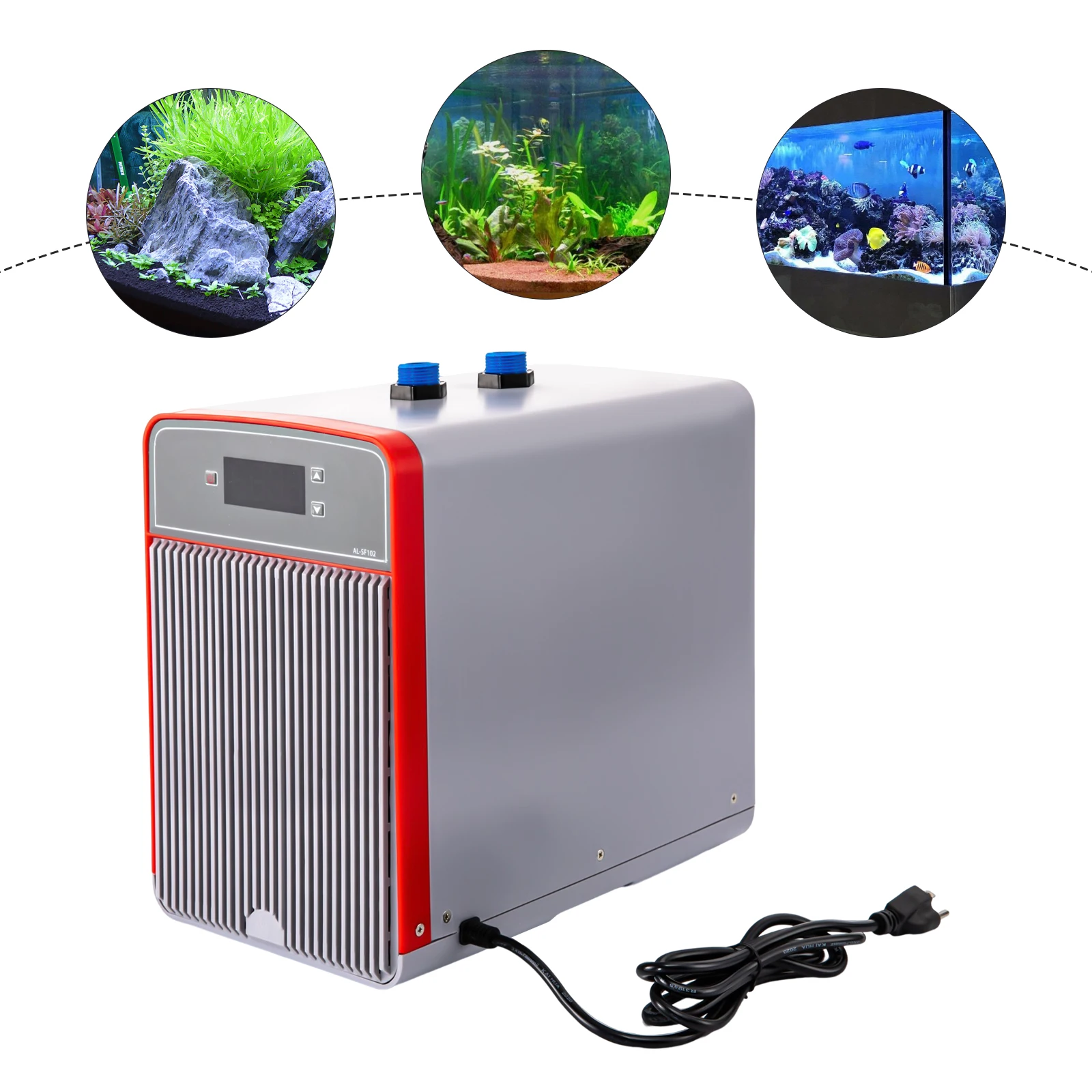 42gal Aquarium Chiller Water Cooler in Summer Cooling System Aquarium Accessories for Fish Tank, Coral Reef 160L