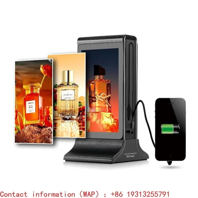 

New Arrivals 2025 Trending Electronics Products Wireless Mobile Cell Phone Charging Station Menu Table Ads Power Bank Restaurant