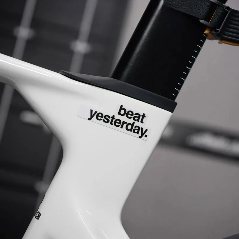 AliExpress NONE 2PCS/SET Beat Yesterday Motivational Bike Sticker, Waterproof Vinyl Decal for Bicycle Frame