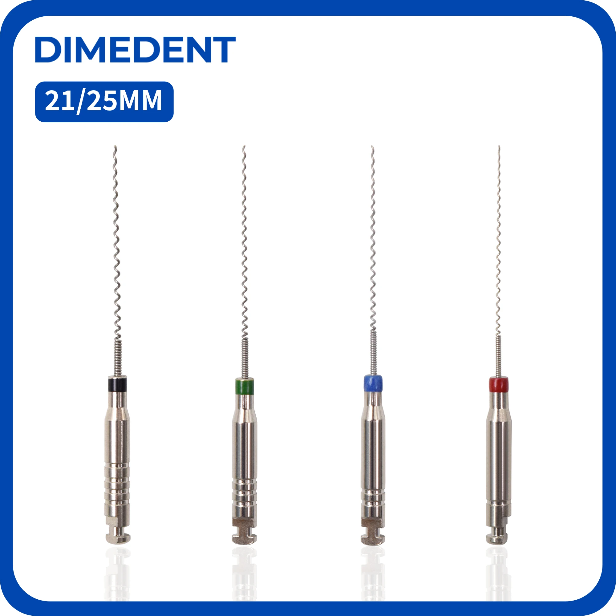 1 Box DIMEDENT #25-40 Dental Rotary Paste Carriers 21/25mm Spiral Filler Lentulo Assorted Engine Filling Endo Files Dentist Tool