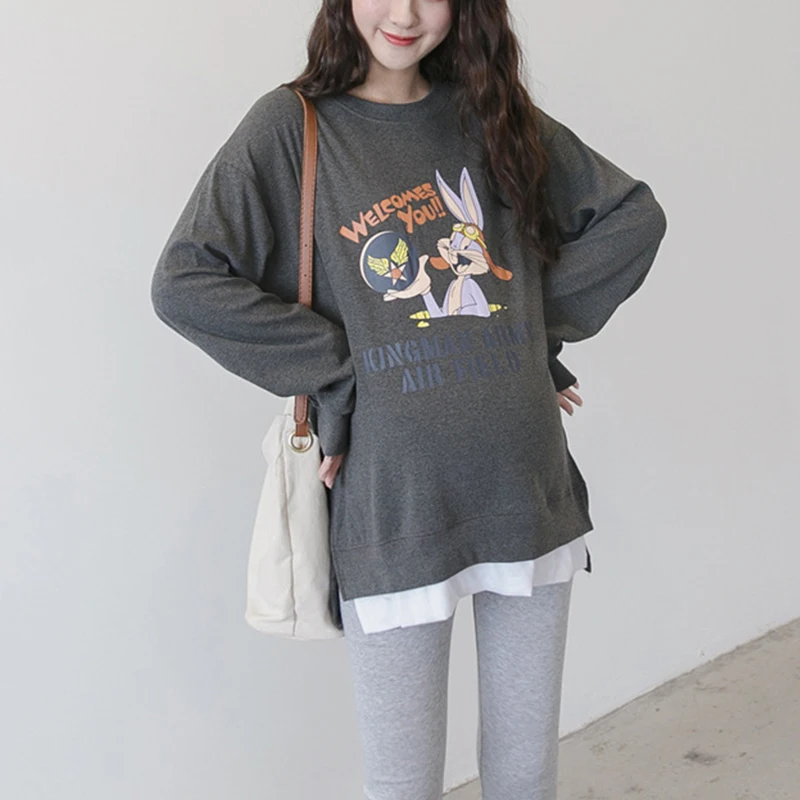 

New Autumn Winter Maternity Nursing Sweatshirts Winter Autumn Pregnancy Clothes Pregnant Women Cartoons T Shirts Tops