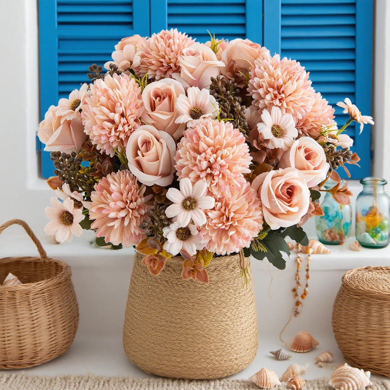 1 Stück Seidenrosen Künstliche Blumen Hochzeit Heim Festival Dekoration Kranz Brautsträuße Tischvasen Fotografie-Requisiten DIY Geschenk