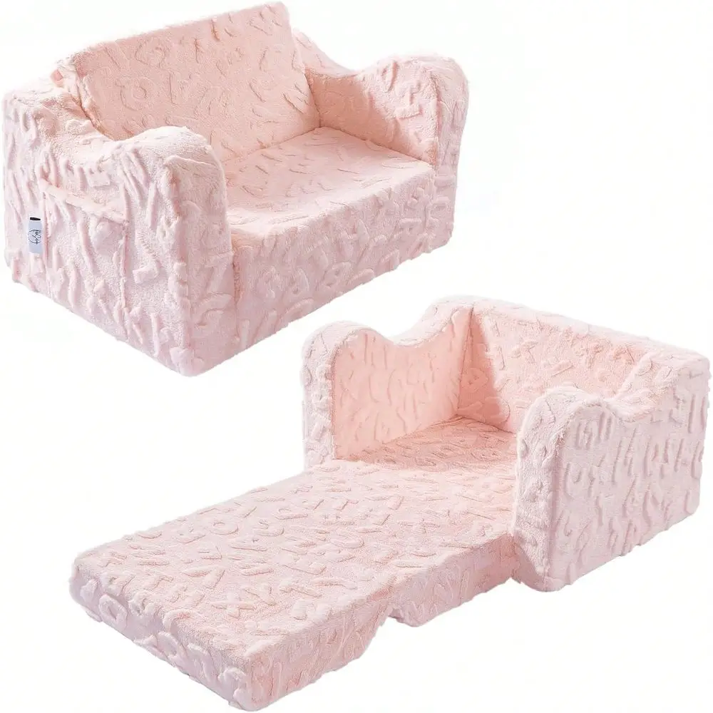 

2In1 Convertible Chair To Lounger Bed, Sofa For Boys Girls, Ideal For Reading Sleeping Gaming Dr Pink,23116400