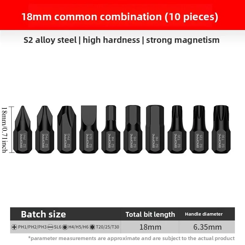 24-teiliges 18mm langes Super-Kurz-Schraubendreher-Bit-Set mit Sechskantschaft, Phillips, Schlitz, Torx T5-T40, H1.5-H6, PH1, PH2, PH3, SL6 für Werkzeugkasten – Detail 7