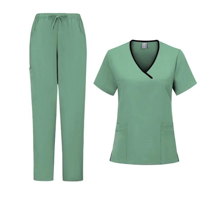 Uniformes de médico para mulheres, cabelo antiaderente, uniforme de enfermagem dentista, tecido elástico respirável, roupas de trabalho médico, verão