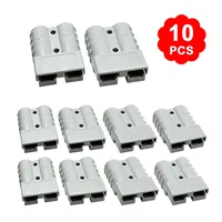 10pcs 50 AMP Anderson Style Plug Connectors 12-24V DC Battery Quick Connect/Disconnect Jumper Cable Plug Connector Kit