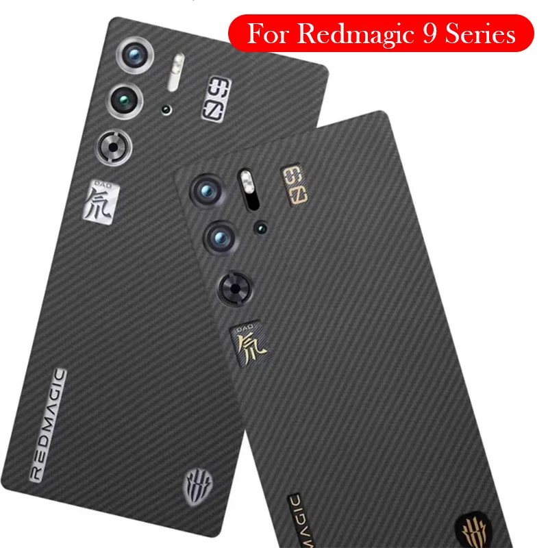 

Чехол из углеродного волокна для Redmagic 9 9S Pro Plus, задняя крышка с кевларовой беспроводной зарядкой для REDMAGIC 9 PRO +