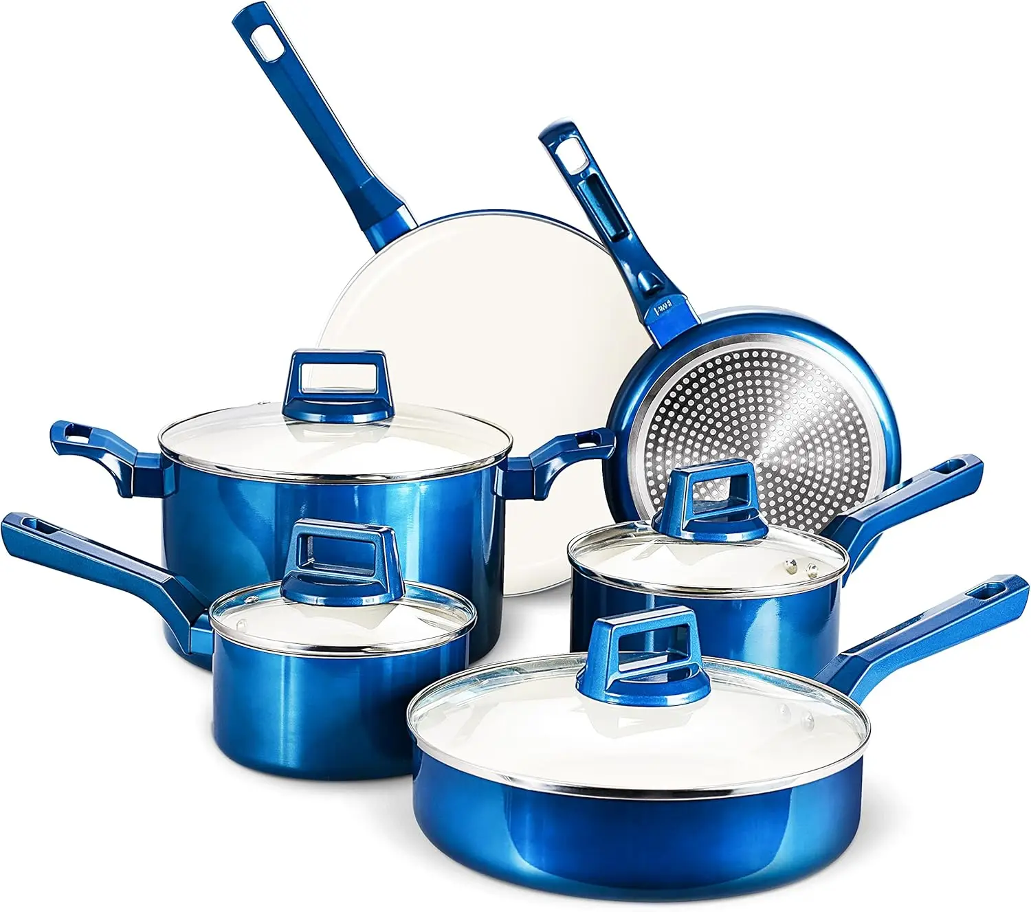 

Pots Pans Sets Nonstick Cookware Chemical-Free Kitchen Cooking Stone-Derived Coating Saucepan Stock Pot Compatible All Stovetops