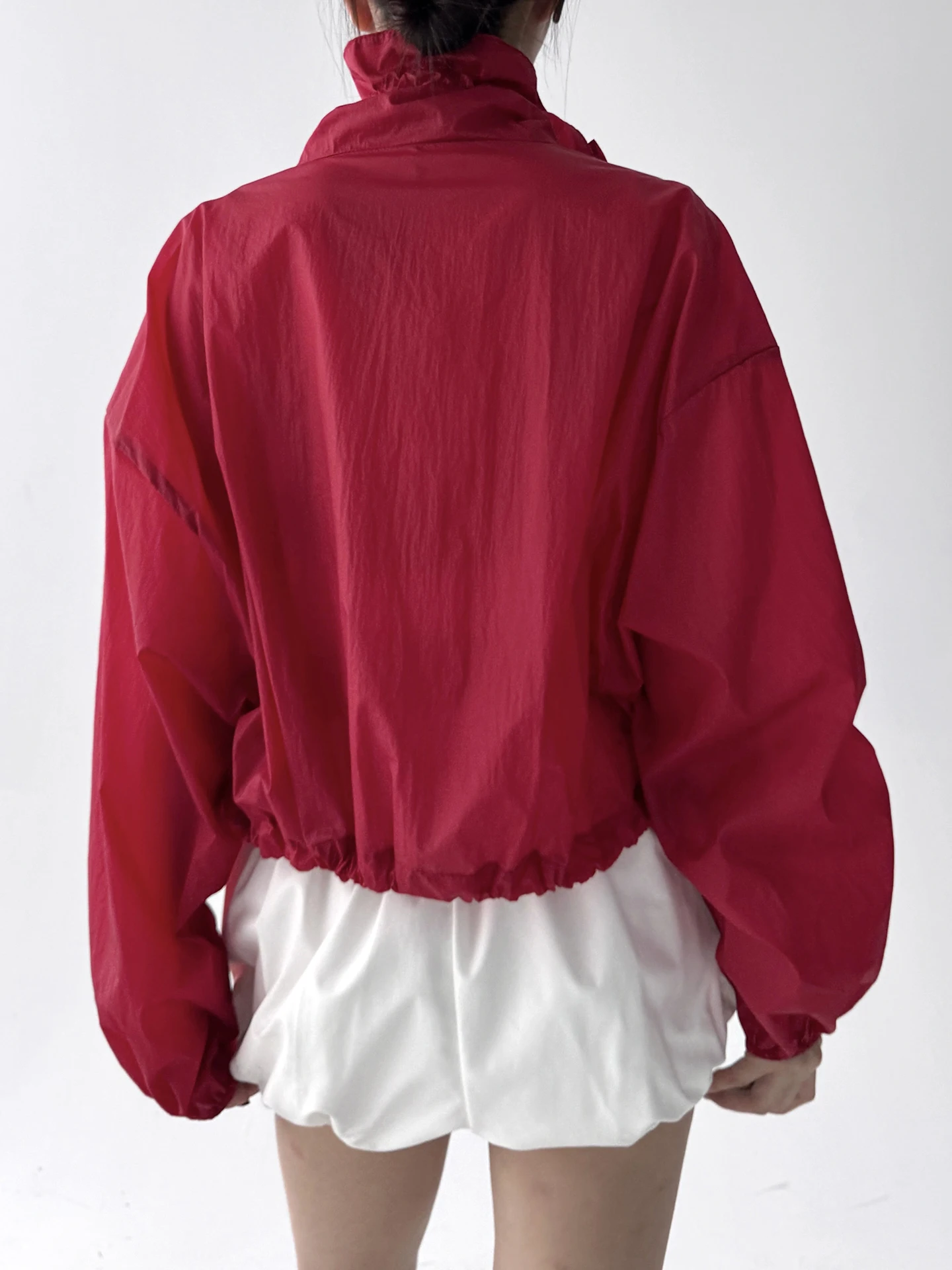 Spring Summer New Faionable Blooming Stand Collar Zipper ort Coat Women Thin Dstring Outdoor Sun Protection Top