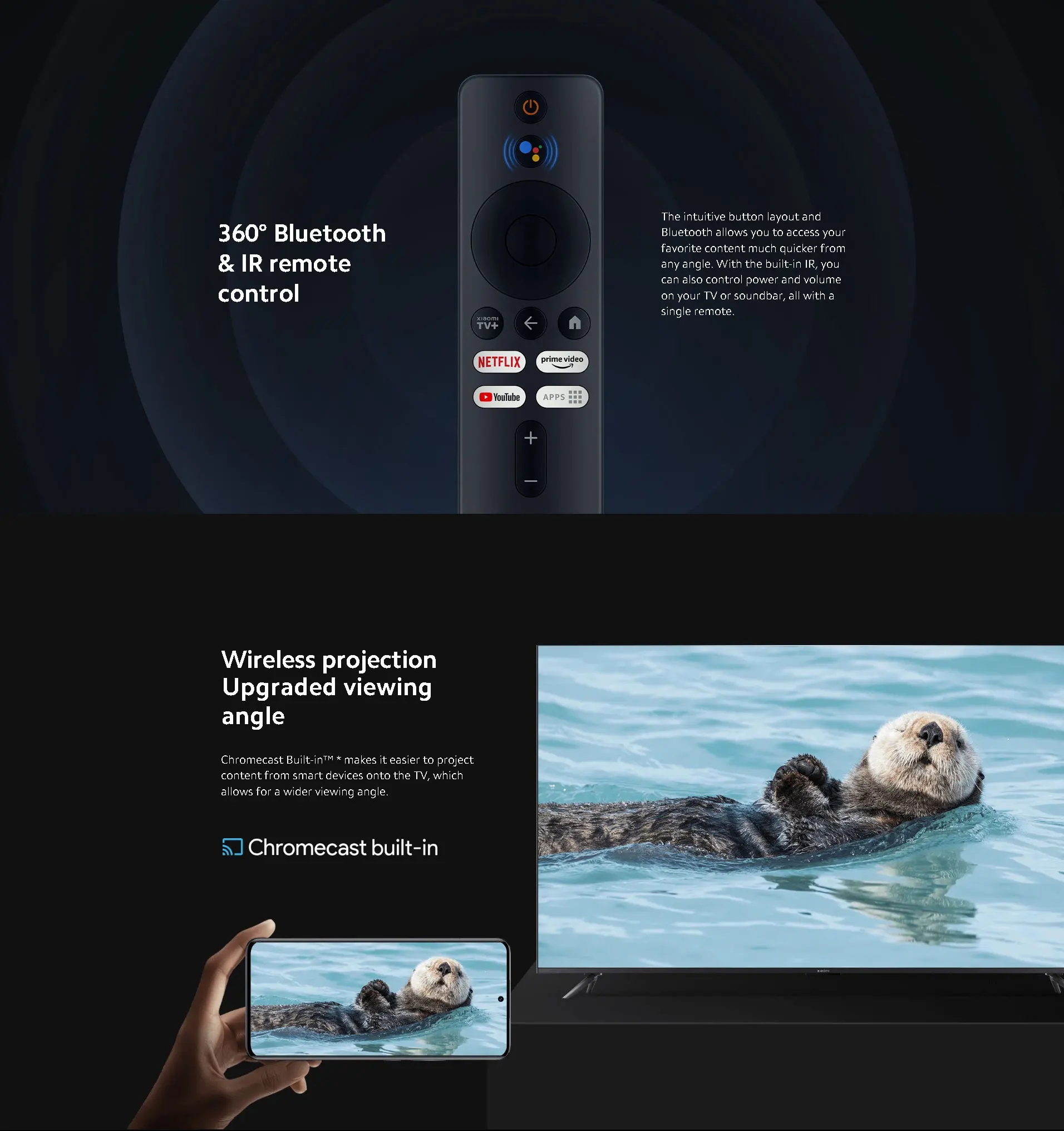 Xiaomi TV Box S 2-го поколения 4K Ultra HD Потоковое медиаплеер Google TV Box WiFi Bluetooth 5.2 Dolby Vision HDR10+ TV Play Box