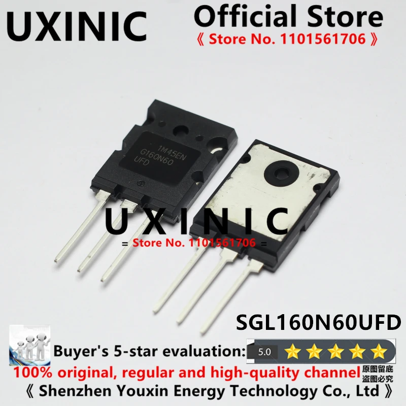 

UXINIC 100% New Imported Original G160N60 G160N60UFD SGL160N60UFD TO-3PL High Current IGBT Transistor 160A 600V