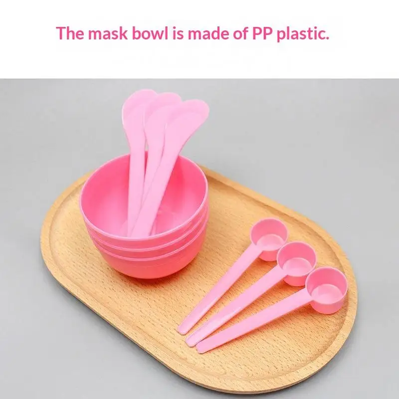 Mask Mixing Bowl Set for Face  Silicone DIY Facial Measuring Spoon Applicator for At Home Beauty Care