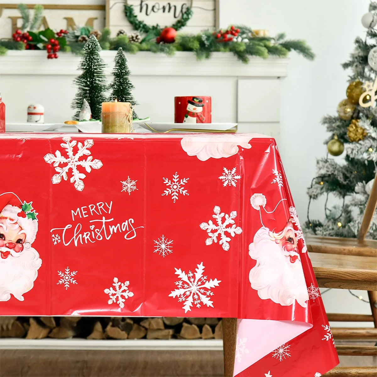 

Christmas Snowman Tablecloth Merry Christmas Decoration for Home 2024 Xmas Party Decor Ornament Navidad Natal New Year Gift 2025