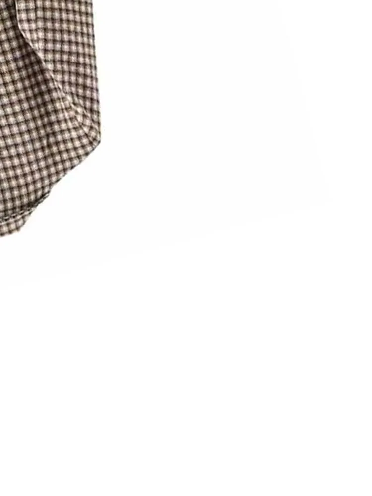 

HH New Woman Early Spring Retro Fashion Long Sleeves Plaid Long Jacket Female Casual Street Style Loose Versatile Overcoat