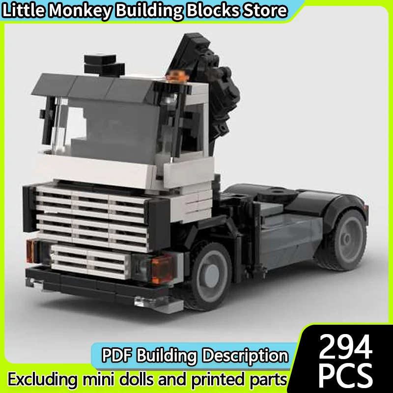 

City Car Model MOC Building Bricks 113M Medium Truck With Crane Modular Technology Children Holiday Gifts Assemble Toys Suit