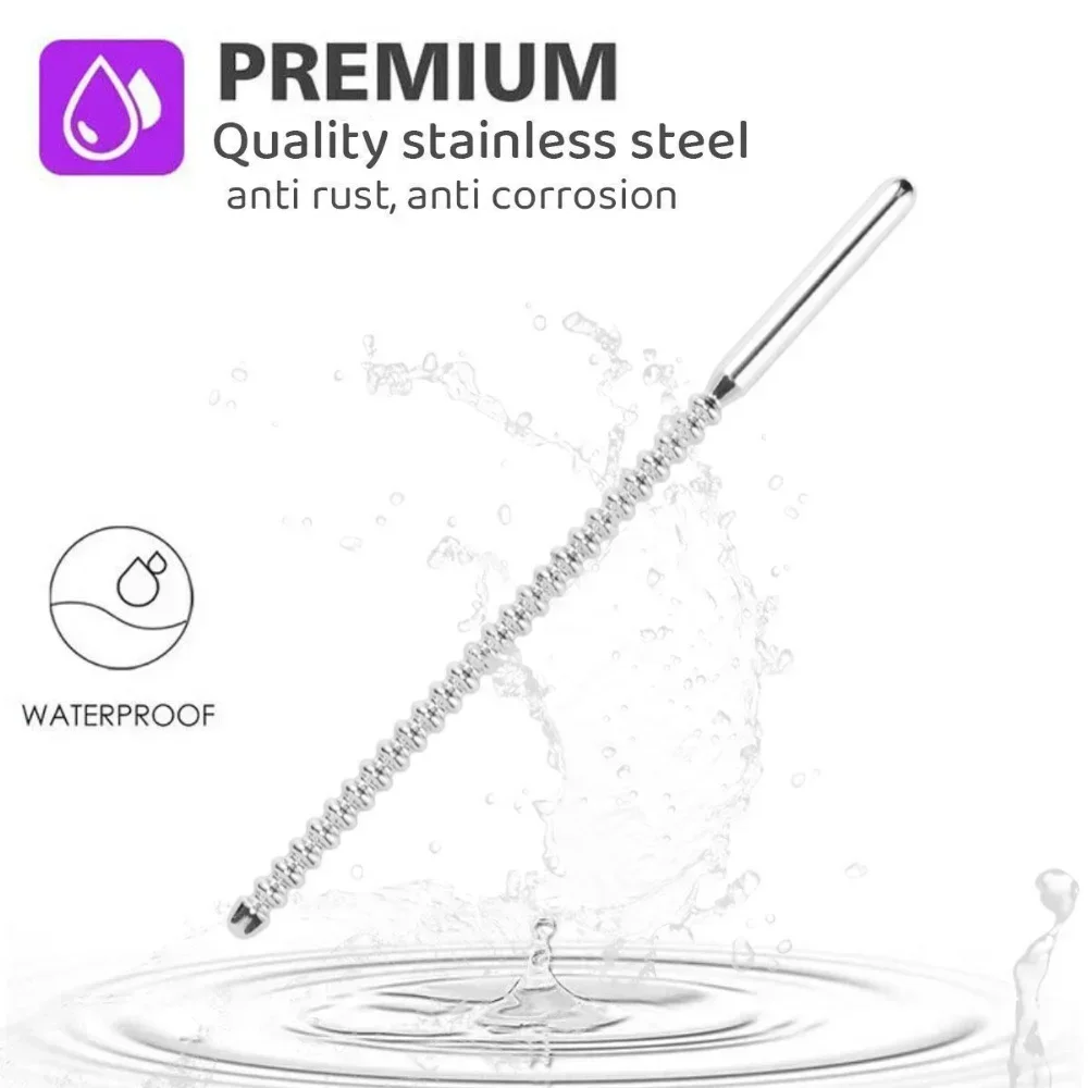 Stainless Steel Penis Plug Urethral Catheter Stimulator Dilator Chastity Tool Probe Wand For Ejaculation Delay Men Penetration