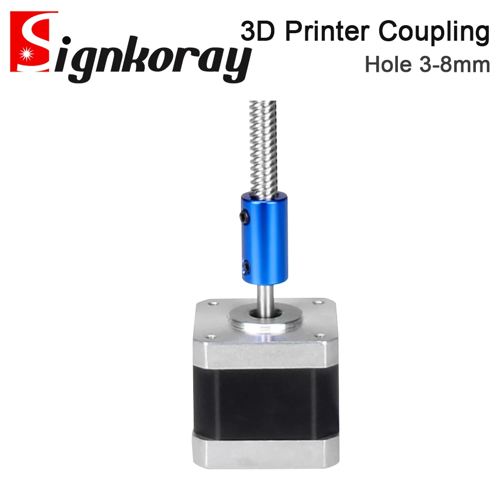 SignkoRay 3D Printer Coupling Rigid Aluminum Alloy Ship Model Shaft Motor Screw DIY Accessories Engraving Machine Shaft Coupling