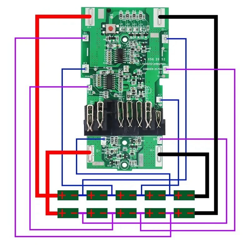 Smart-BSL36A18 Li- Battery Plastic Case PCB Circuit Board For Hitachi HIKOKI 36V 18V 21700 Multivolt MV Li- Battery