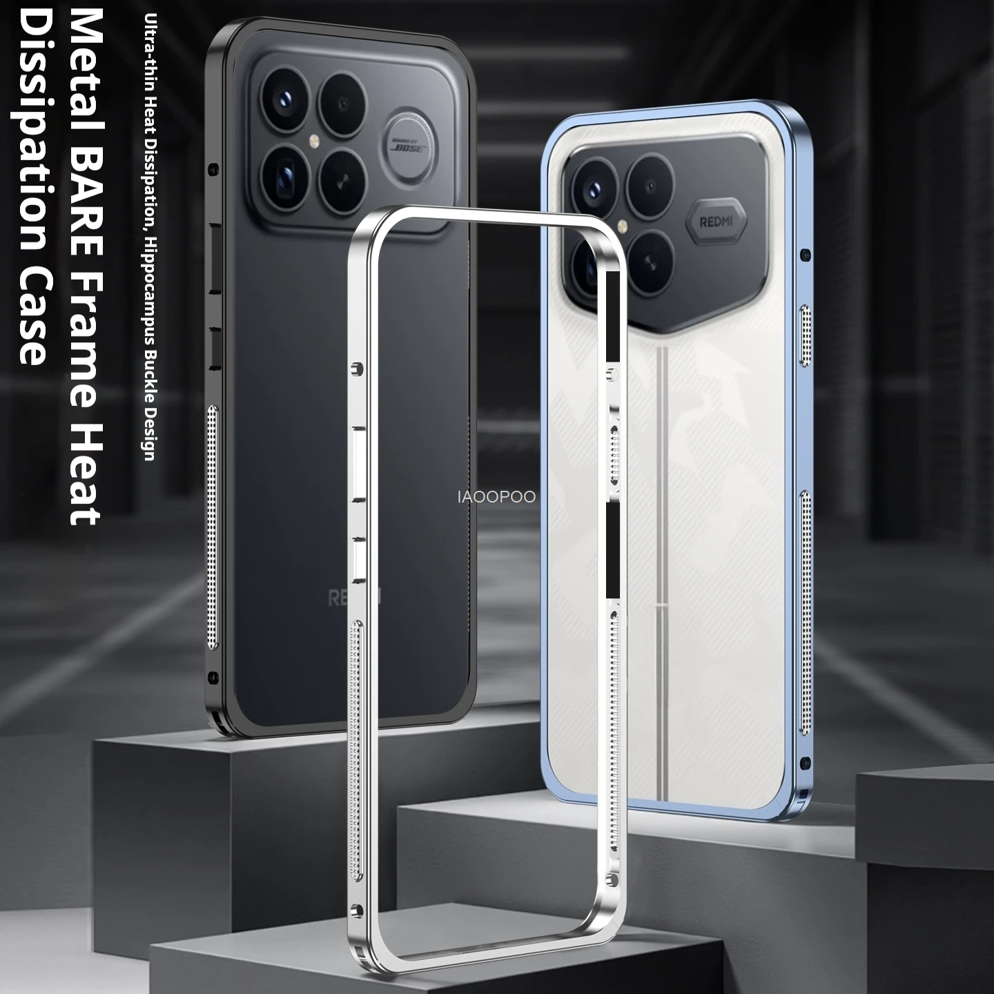 Modne aluminiowe etui ochronne z metalową ramką do POCO F8 Ultra F8 Pro F7 X8 Pro Max X7 Pro, ultracienkie, lekkie. — zdjęcie produktu 4