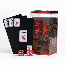 Black Rose Mahjong Top Quality Waterproof Plastic Playing Cards Gift/Party/Family Game
