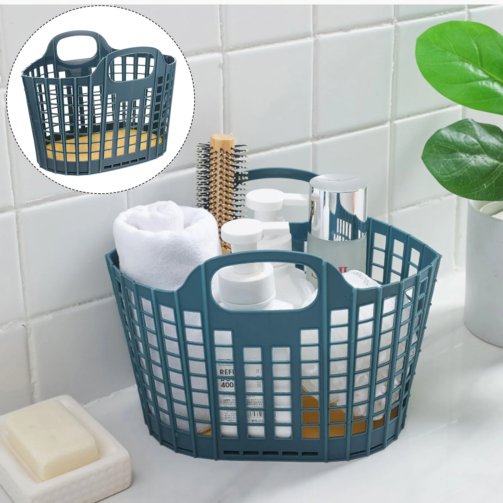 Grocery Shopping Basket Hanging Laundry Draining Gift for Fruit Plastic Foldable Storage Kitchen Handheld Toy