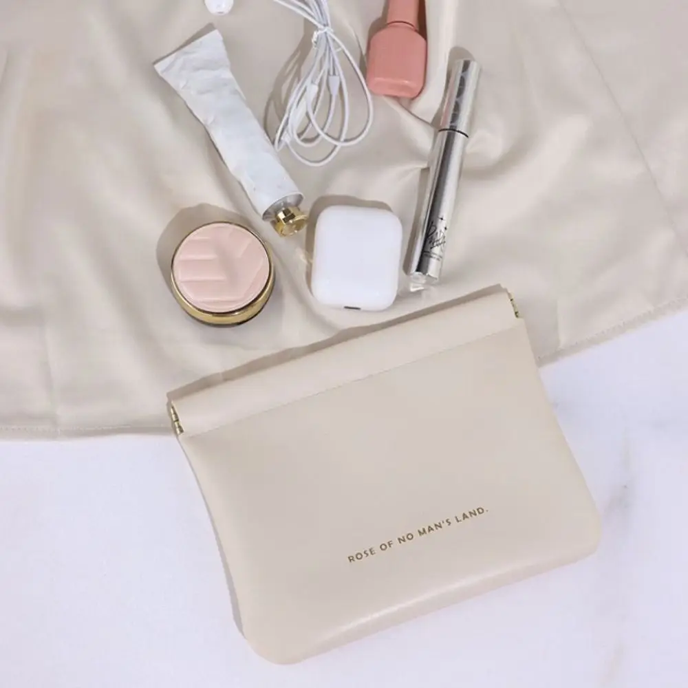 Bolsa de maquillaje de lápiz labial Simple de moda, Mini bolso de joyería de PU, bolsa de almacenamiento portátil de viaje, mujeres y niñas