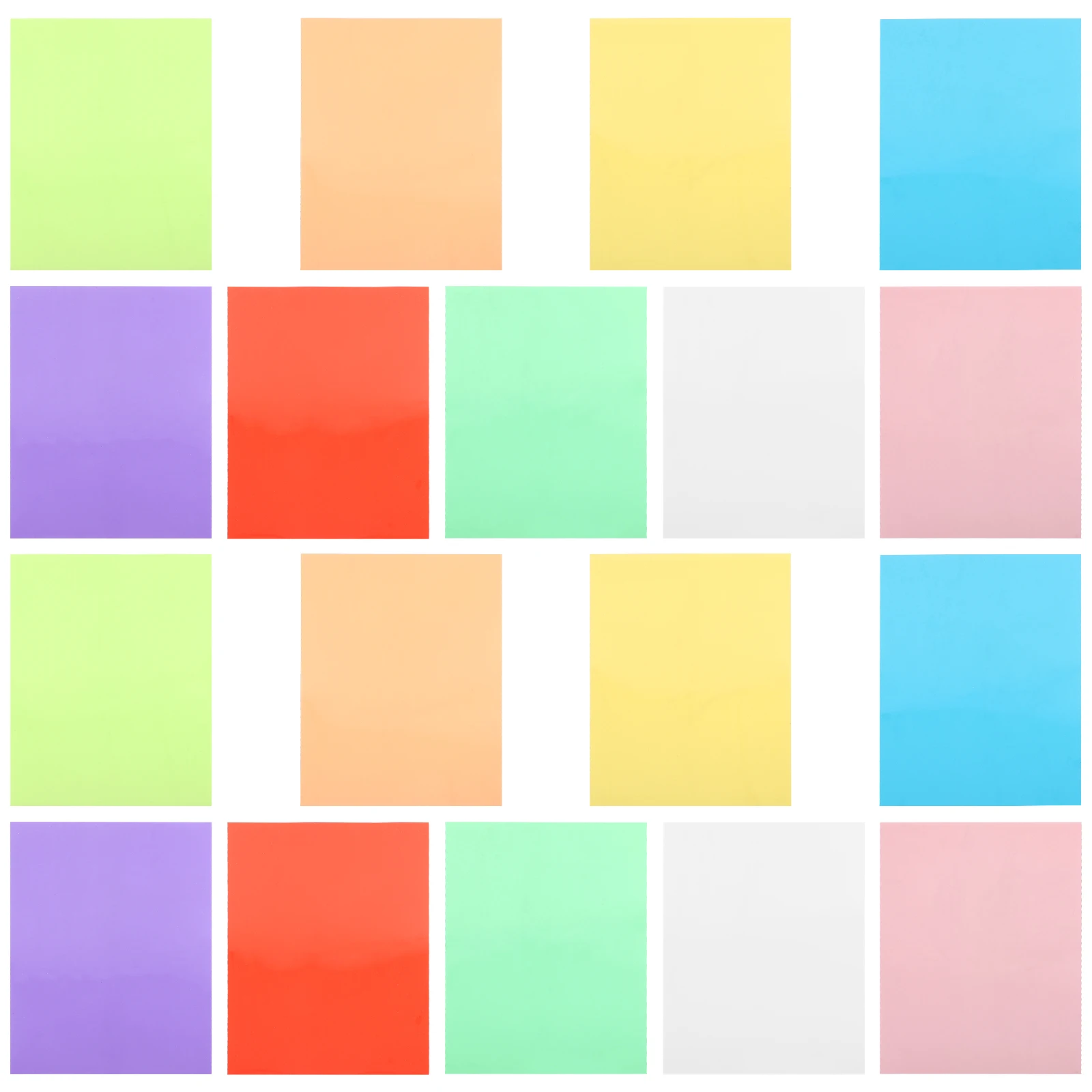 18 Sheets Colored Cellophane Sheets Light-Transmitting Craft Material for Creative DIY Fun Colorful Paper Supply