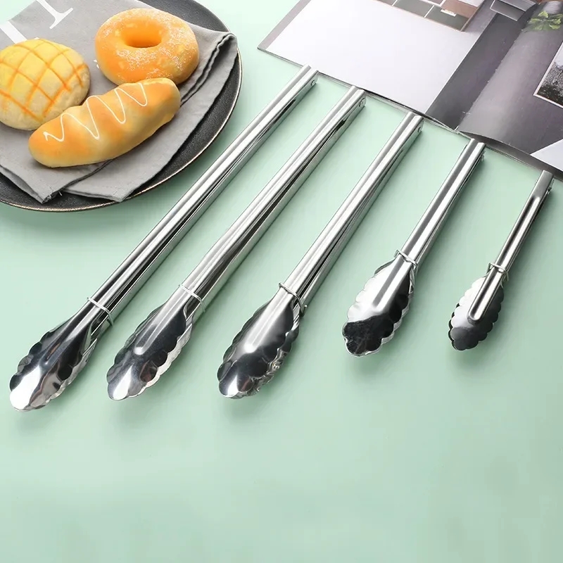 

Stainless Steel Kitchen Food Tong, Heat, Bread, Salad, BBQ, Cooking, Serving Utensil, Meat Barbecue Tools, Accessories