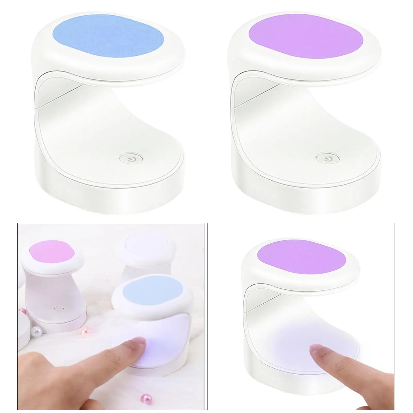 Mini lâmpada secadora de unhas gel polonês 3 LEDs 16W UV LED lâmpada kit profissional para casa