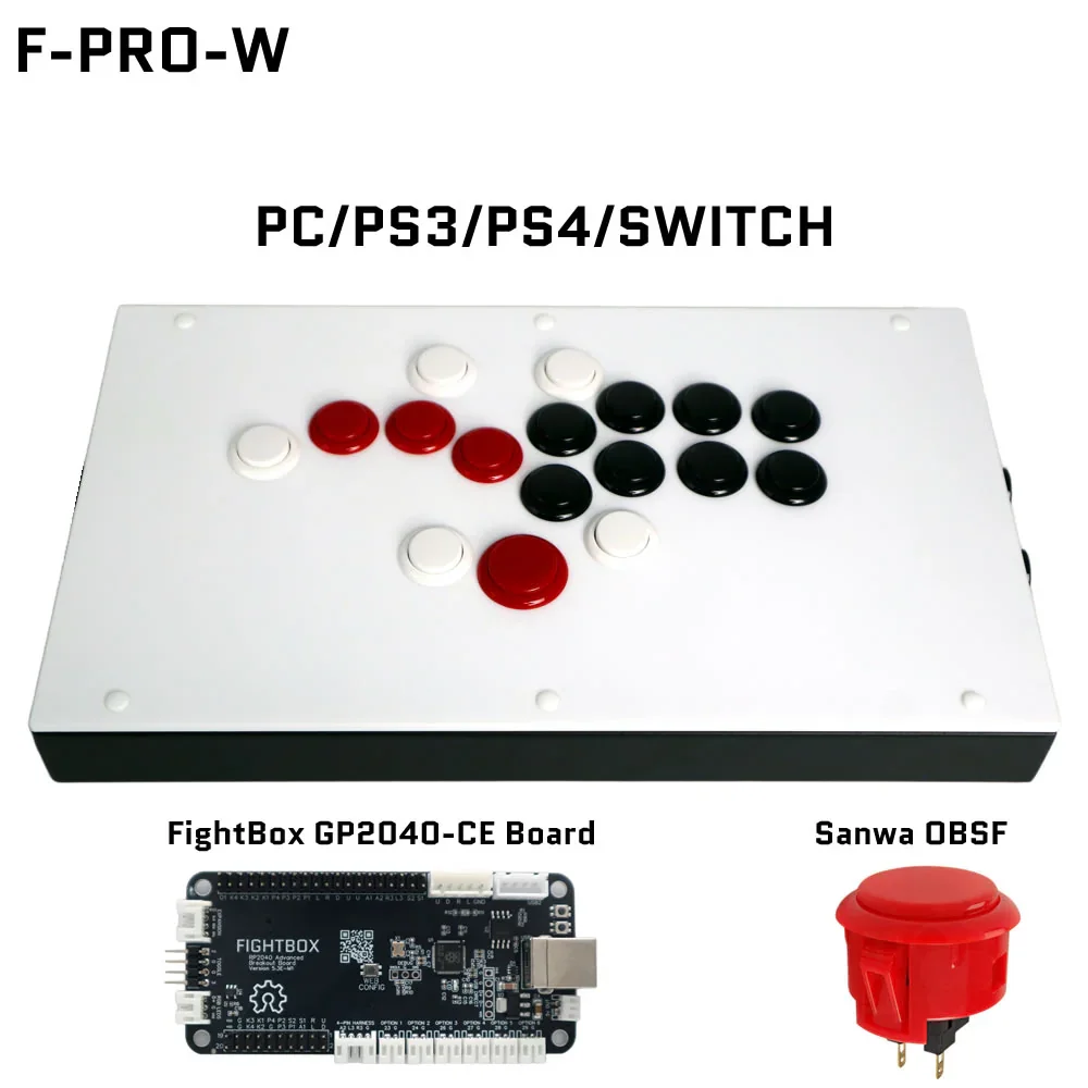 FightBox F-PRO GP2040-CE Fortgeschrittenes Breakout-Board im Hitbox-Stil Arcade-Spielcontroller Sanwa-Tasten OBSF für PC PS4 – Detail 10